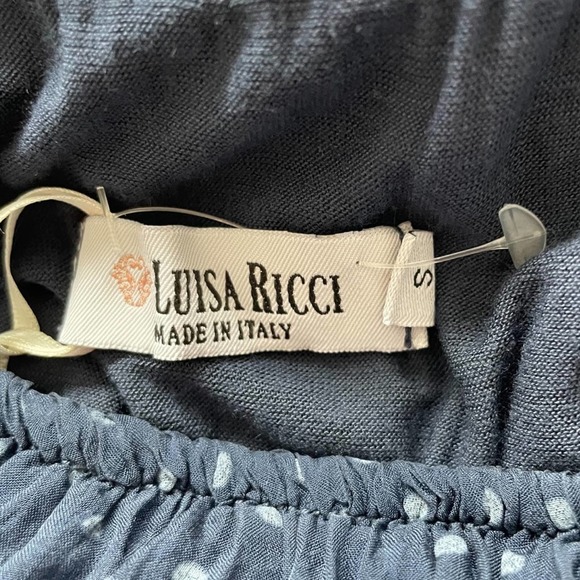 Polka Dot pin up style Bubble Hem Silk Blouse NEW with tags Women Size S - Picture 7 of 11